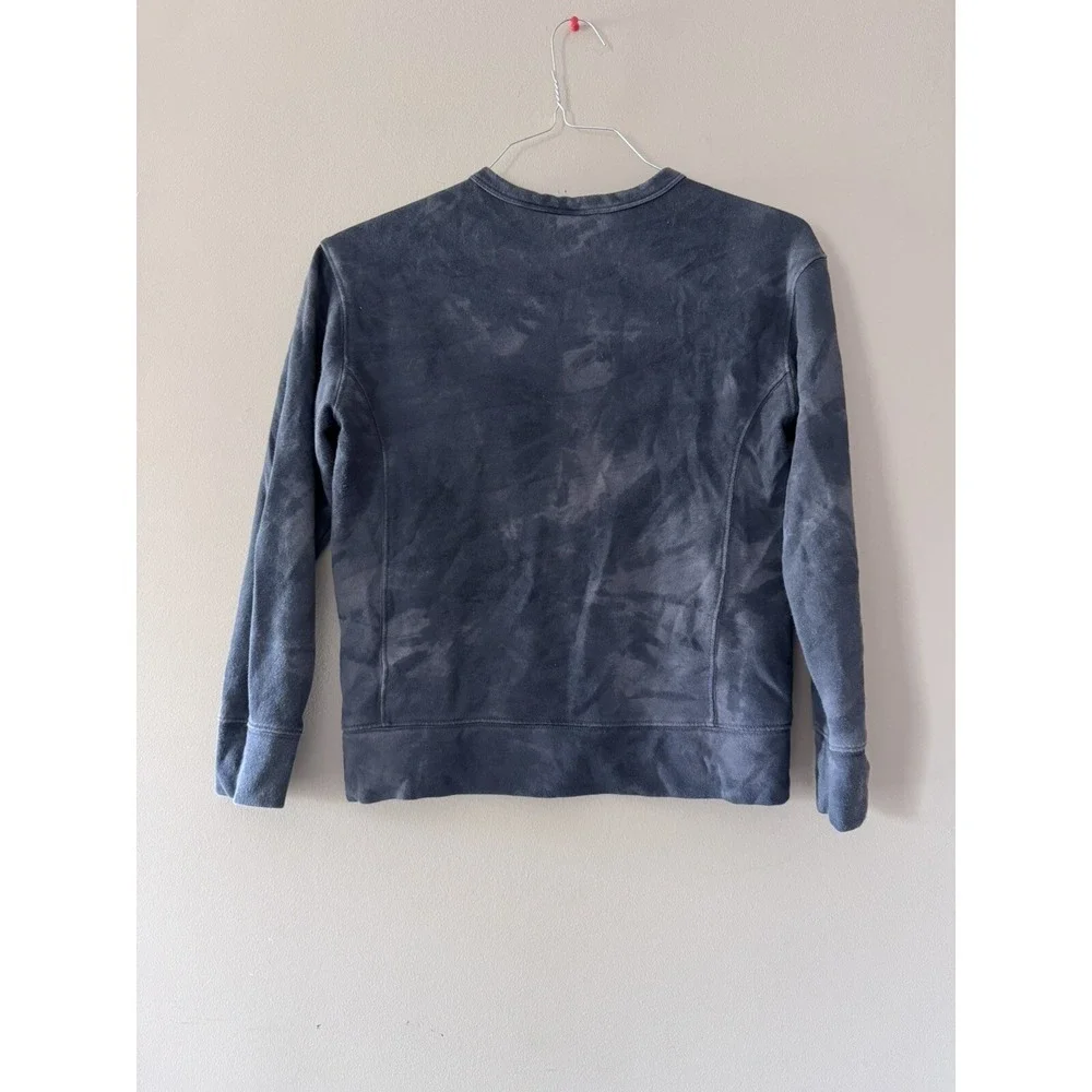 Old Navy Sweater Boys Size L 8/10 Gray Tie Dye Good Vibes Skeleton Peace EUC